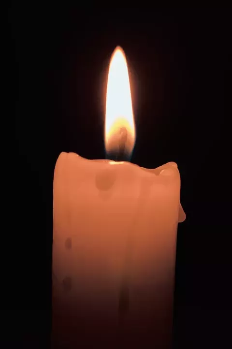 A lit candle